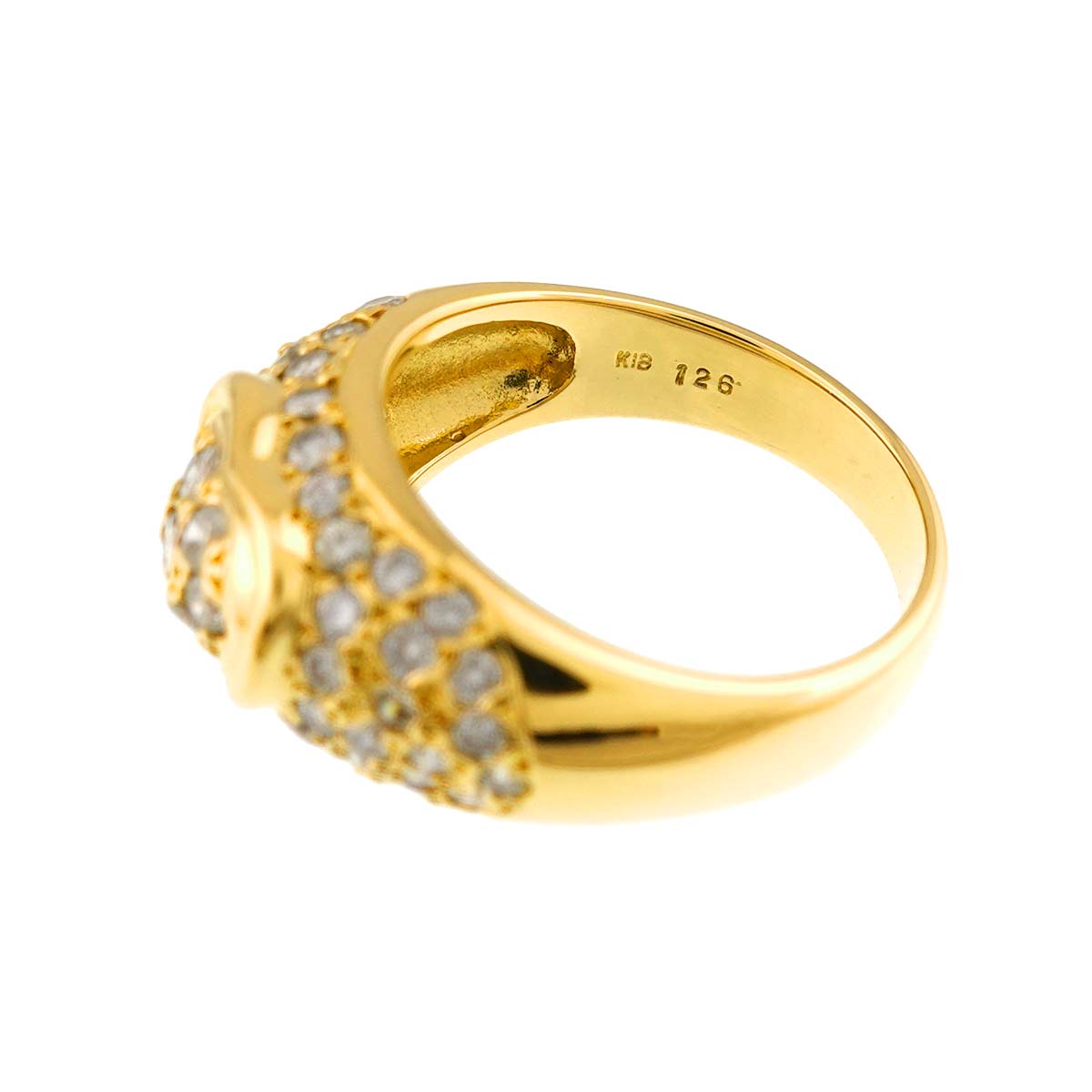 Diamond 1.26ct Ring 18K YG Yellow Gold 750 Size5.75-6(US)