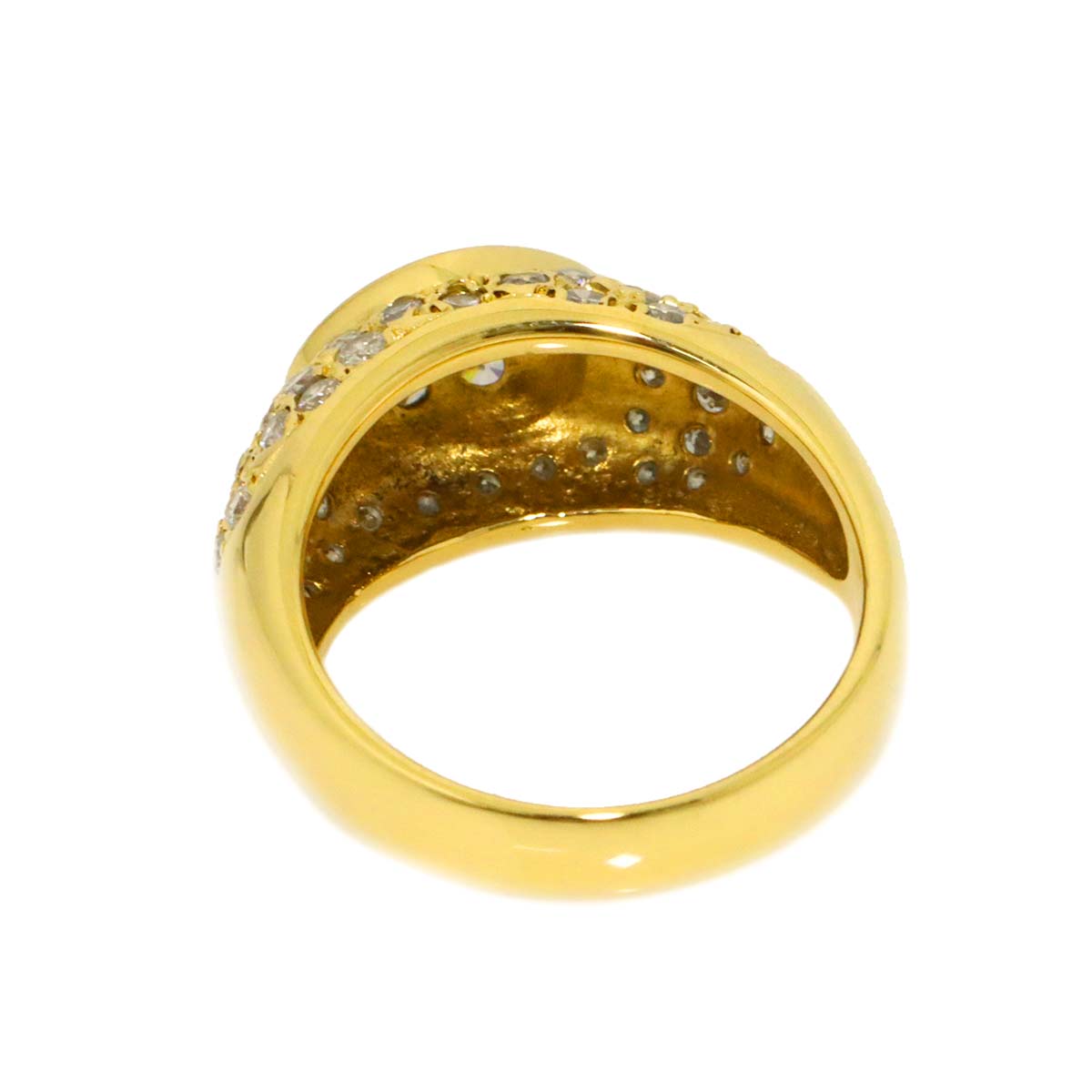 Diamond 1.26ct Ring 18K YG Yellow Gold 750 Size5.75-6(US)