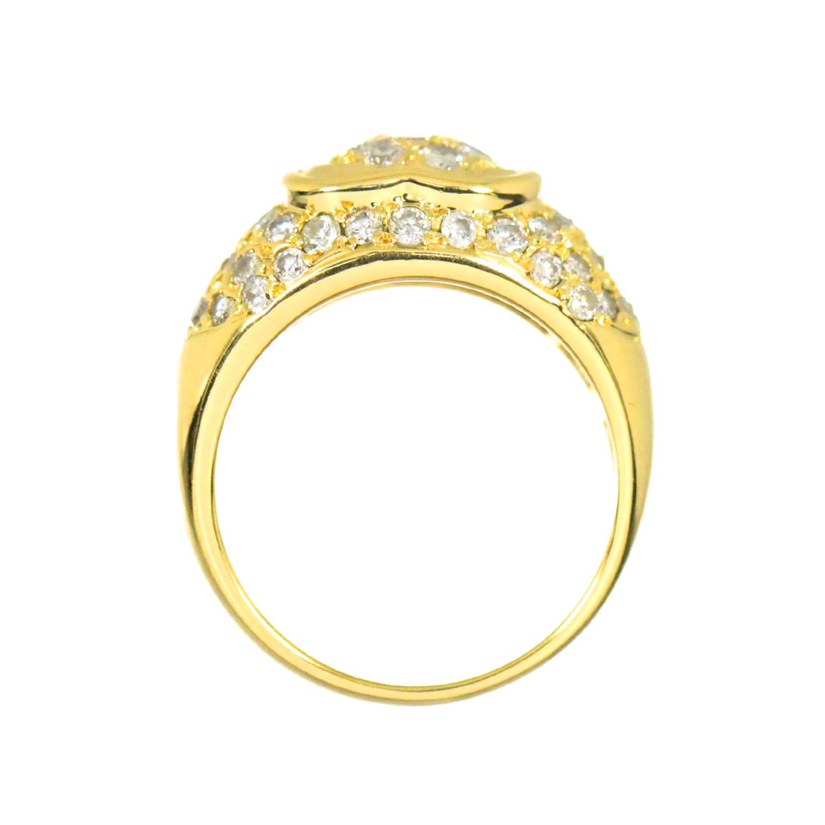 Diamond 1.26ct Ring 18K YG Yellow Gold 750 Size5.75-6(US)