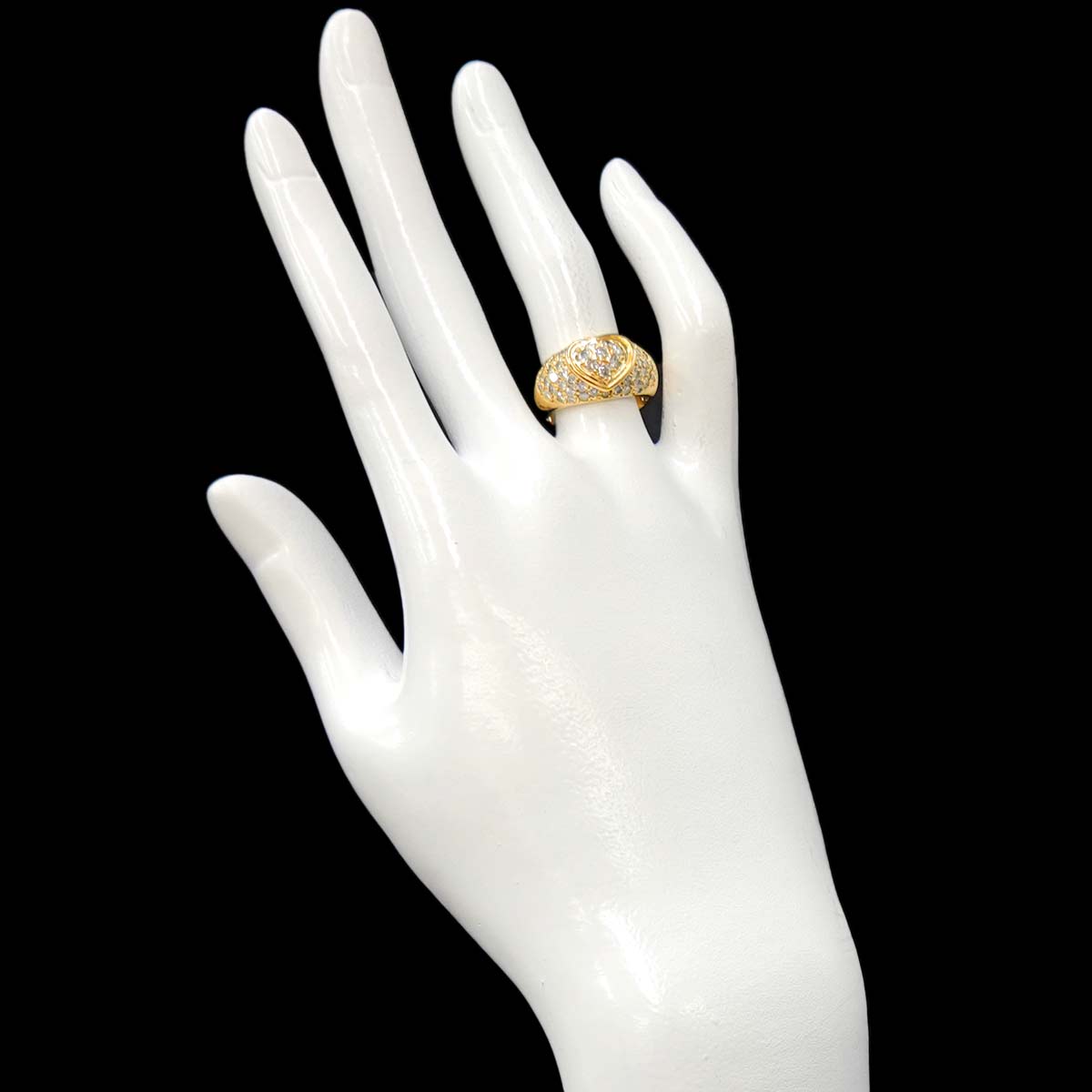 Diamond 1.26ct Ring 18K YG Yellow Gold 750 Size5.75-6(US)