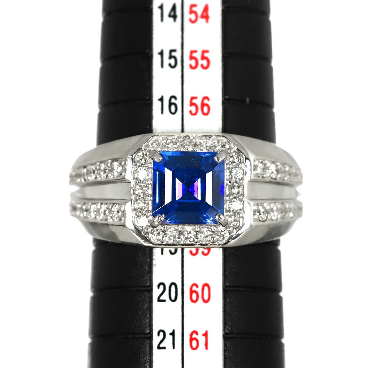 Tanzanite 2.02ct Diamond 0.60ct Ring Pt Platinum size8.25(US)