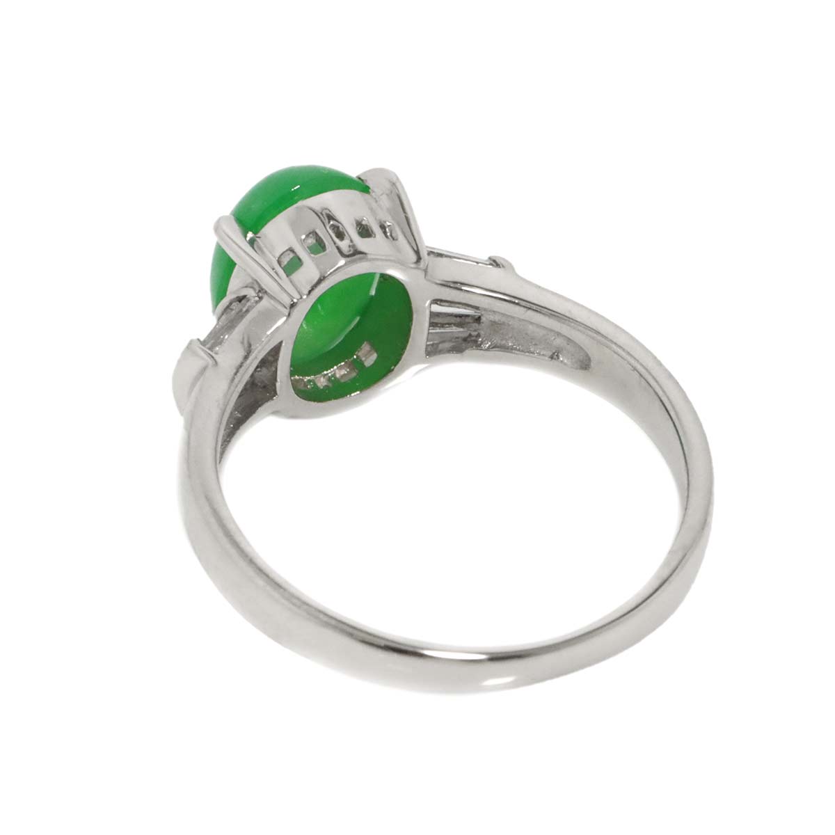 Jade Diamond 0.28ct Ring Pt Platinum size6(US)