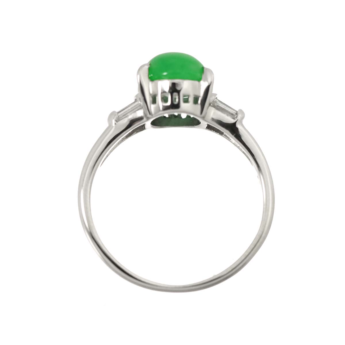 Jade Diamond 0.28ct Ring Pt Platinum size6(US)
