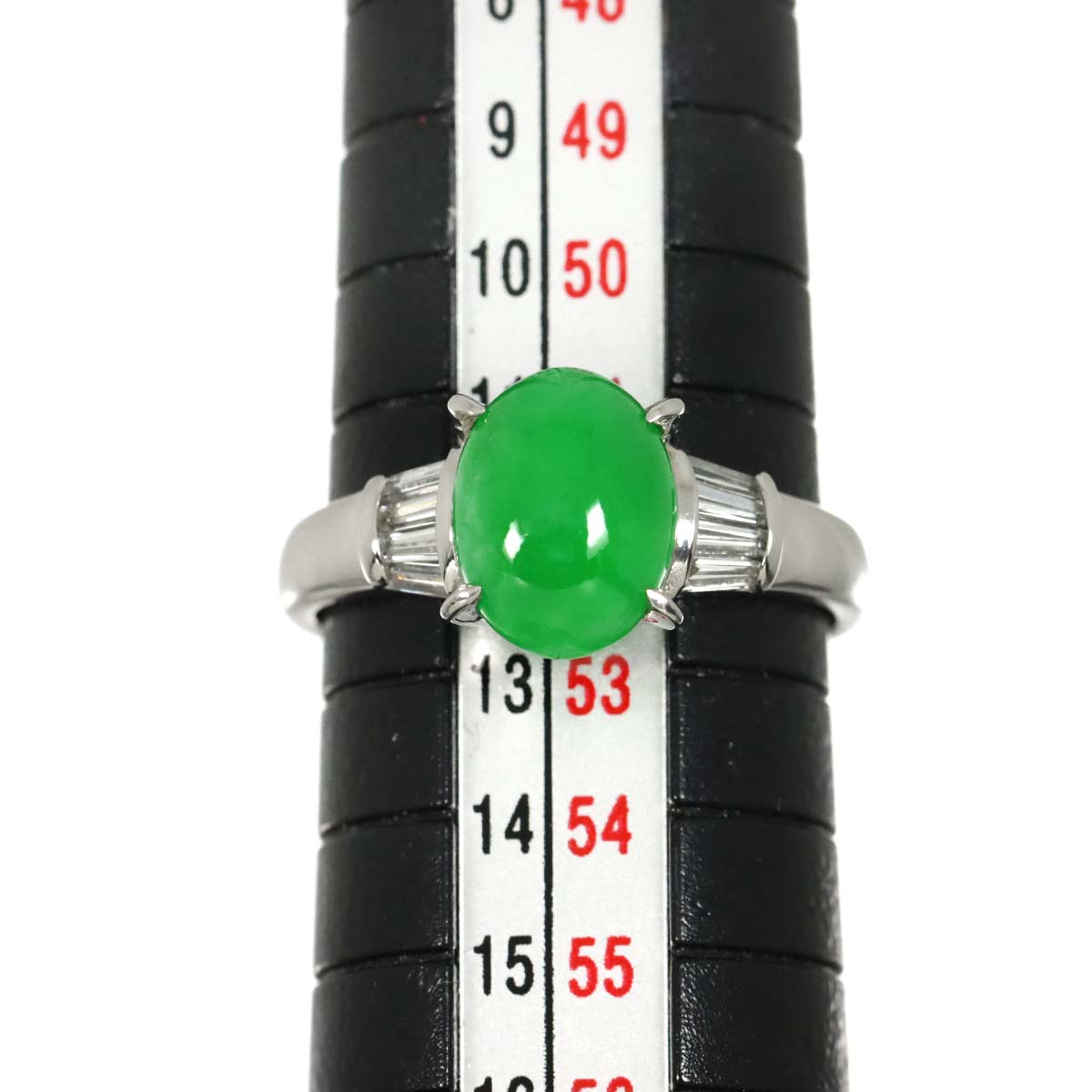 Jade Diamond 0.28ct Ring Pt Platinum size6(US)