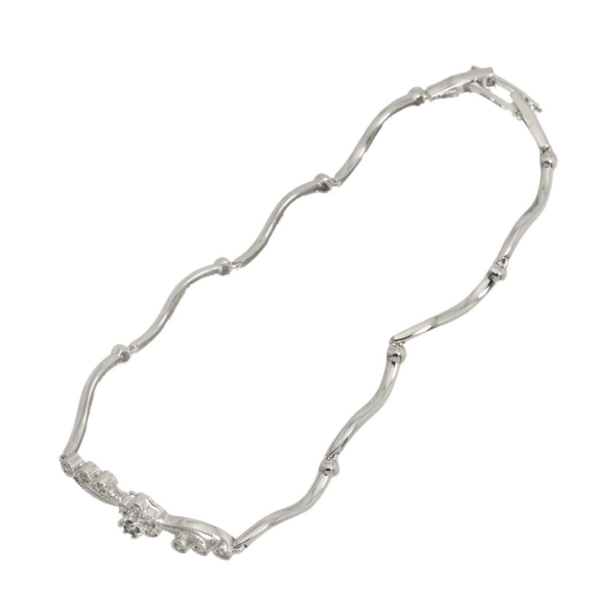 Diamond 0.16ct Bracelet 18K K18 WG White Gold 750