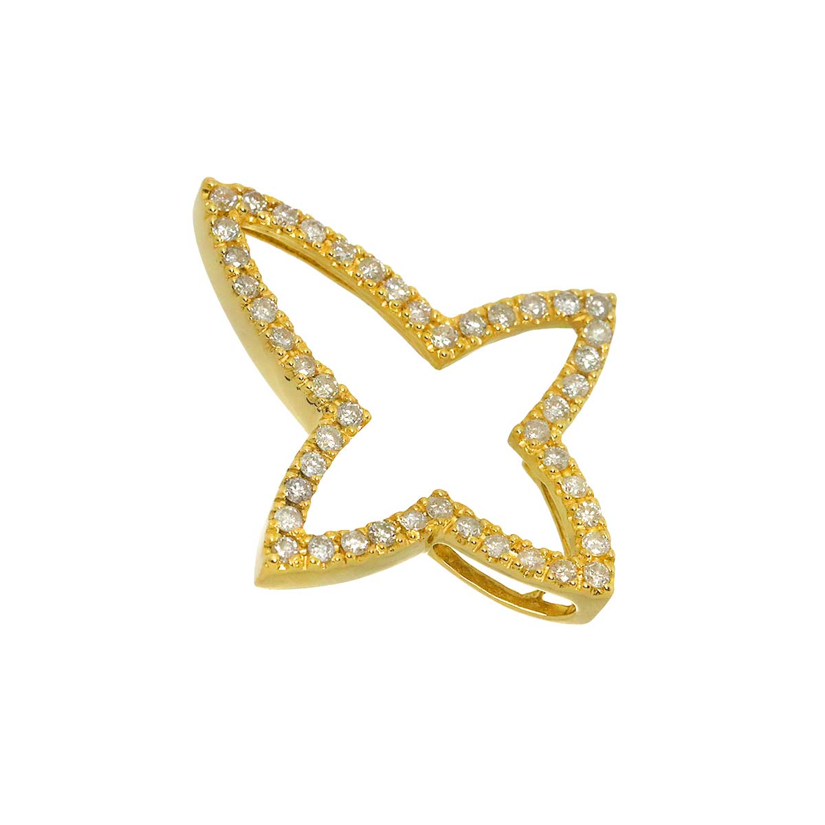 Diamond 0.52ct Pendant 18K YG Yellow Gold 750