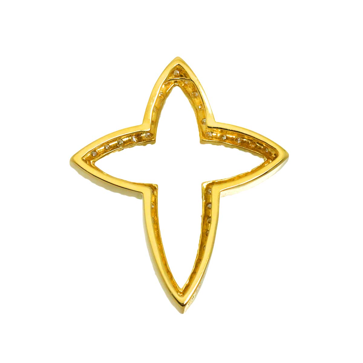 Diamond 0.52ct Pendant 18K YG Yellow Gold 750