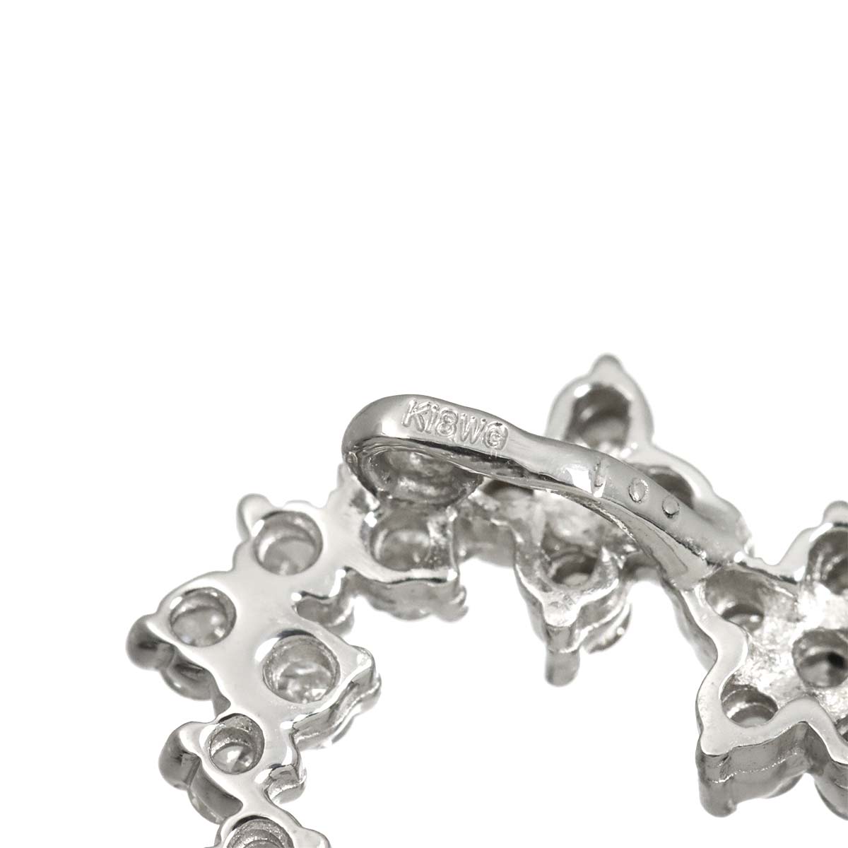 Diamond 1.00ct Pendant Top 18K K18 WG White Gold 750