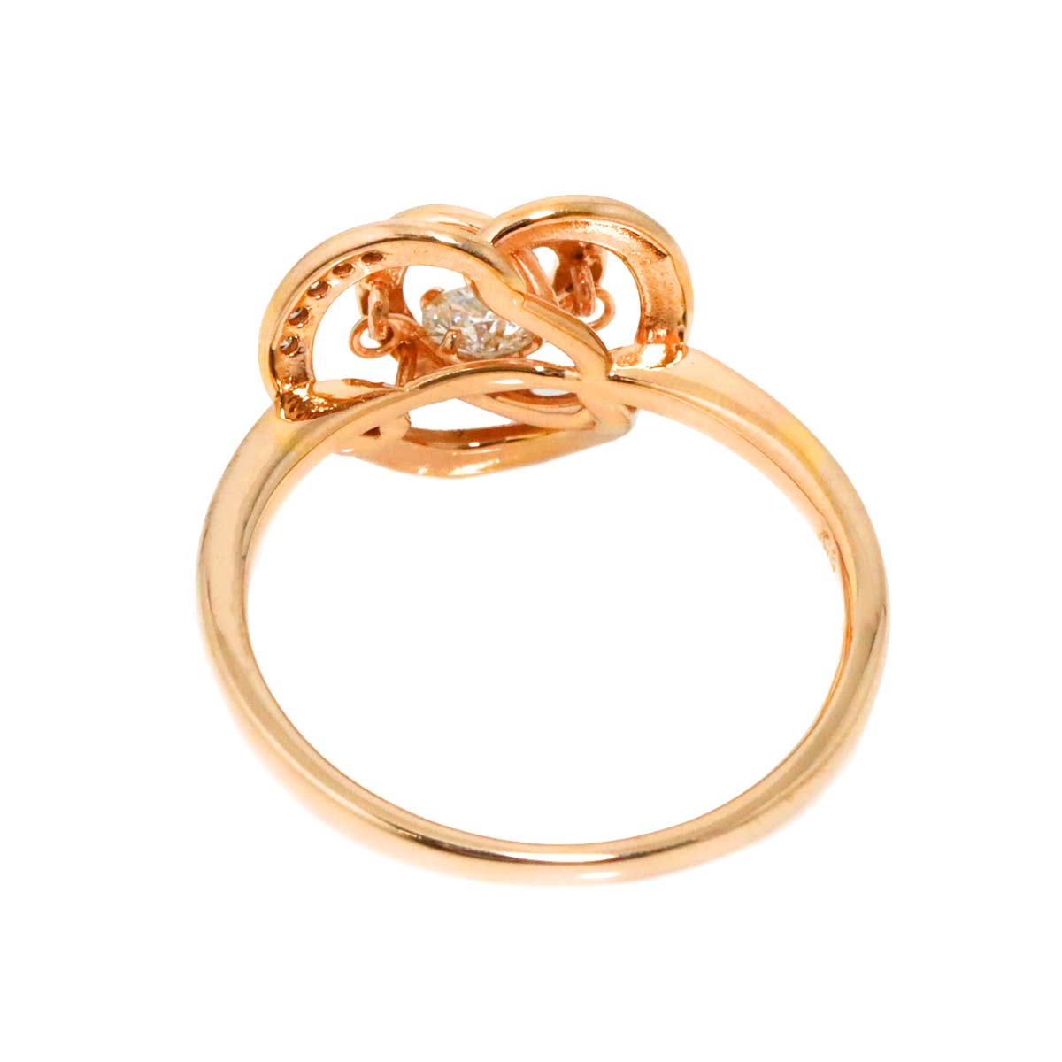 Diamond 0.16ct Ring 18K PG Pink Gold 750 Size5.25(US)