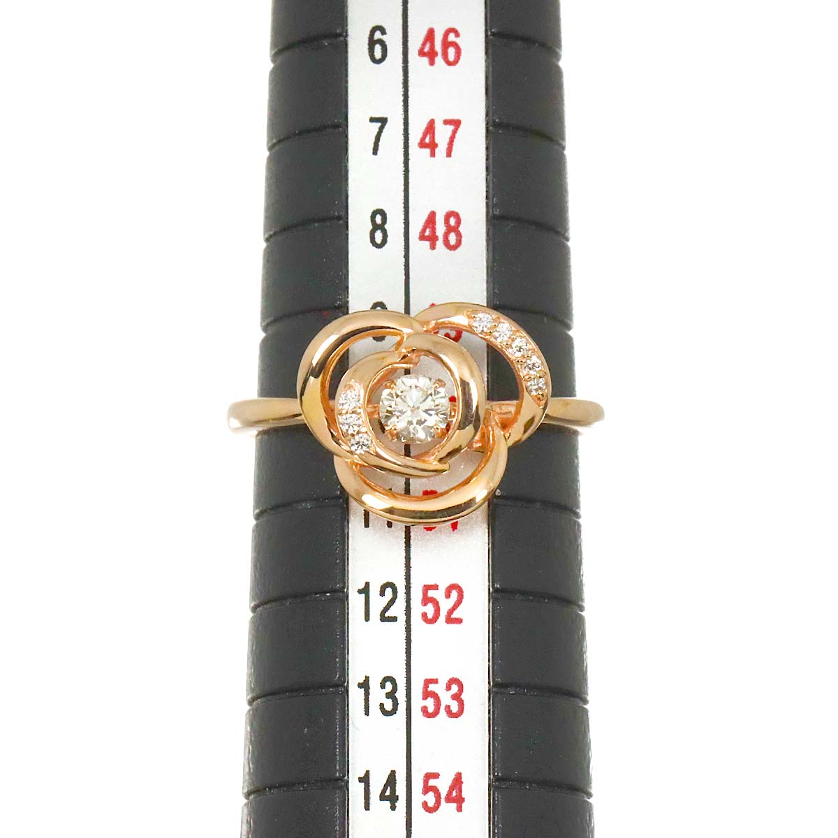 Diamond 0.16ct Ring 18K PG Pink Gold 750 Size5.25(US)