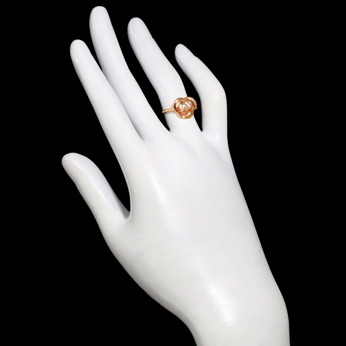 Diamond 0.16ct Ring 18K PG Pink Gold 750 Size5.25(US)