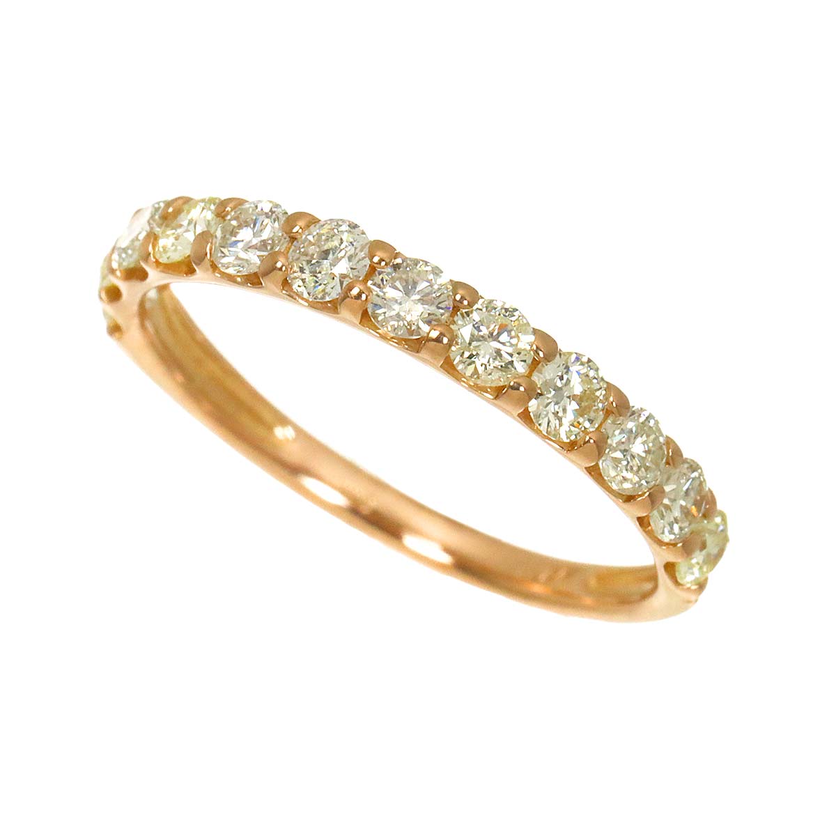 Diamond 0.74ct Ring 18K PG Pink Gold 750 Size6-6.25(US)