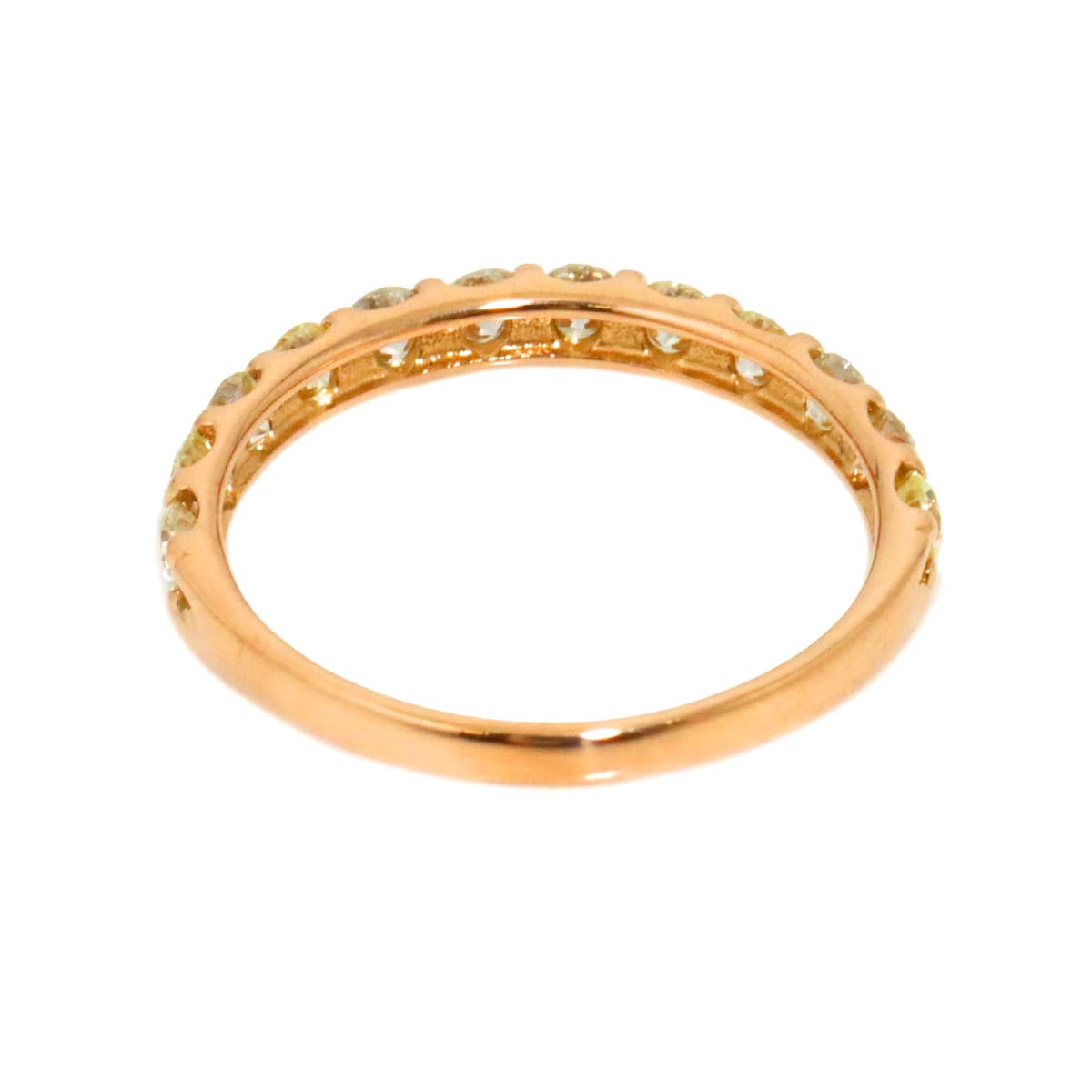 Diamond 0.74ct Ring 18K PG Pink Gold 750 Size6-6.25(US)