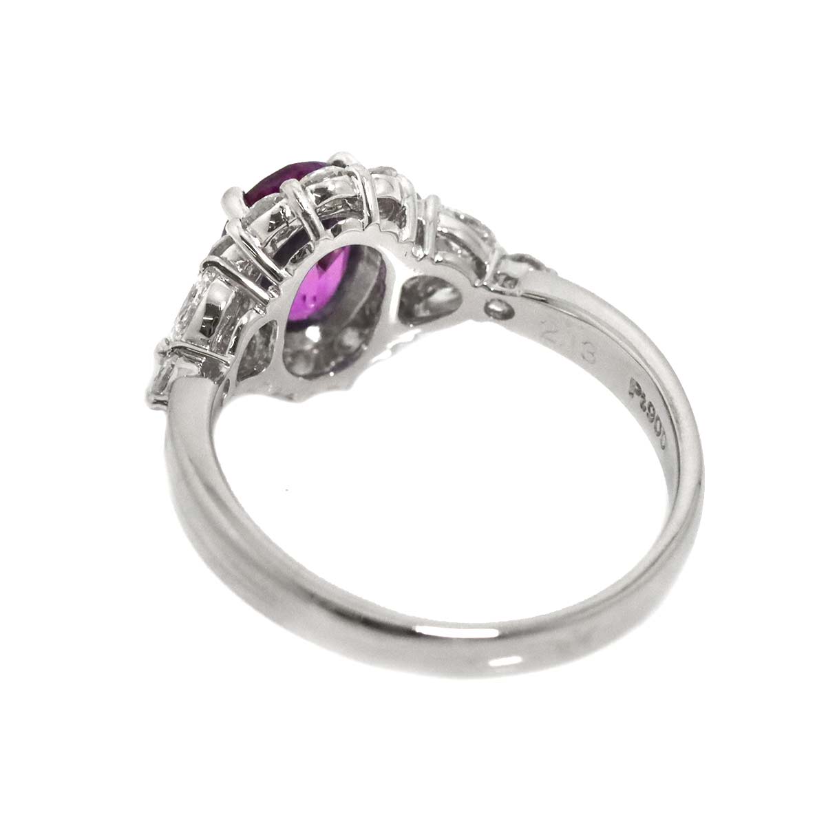 Sapphire 2.13ct Diamond 1.00ct Ring Pt Platinum size8.25-8.75(US)