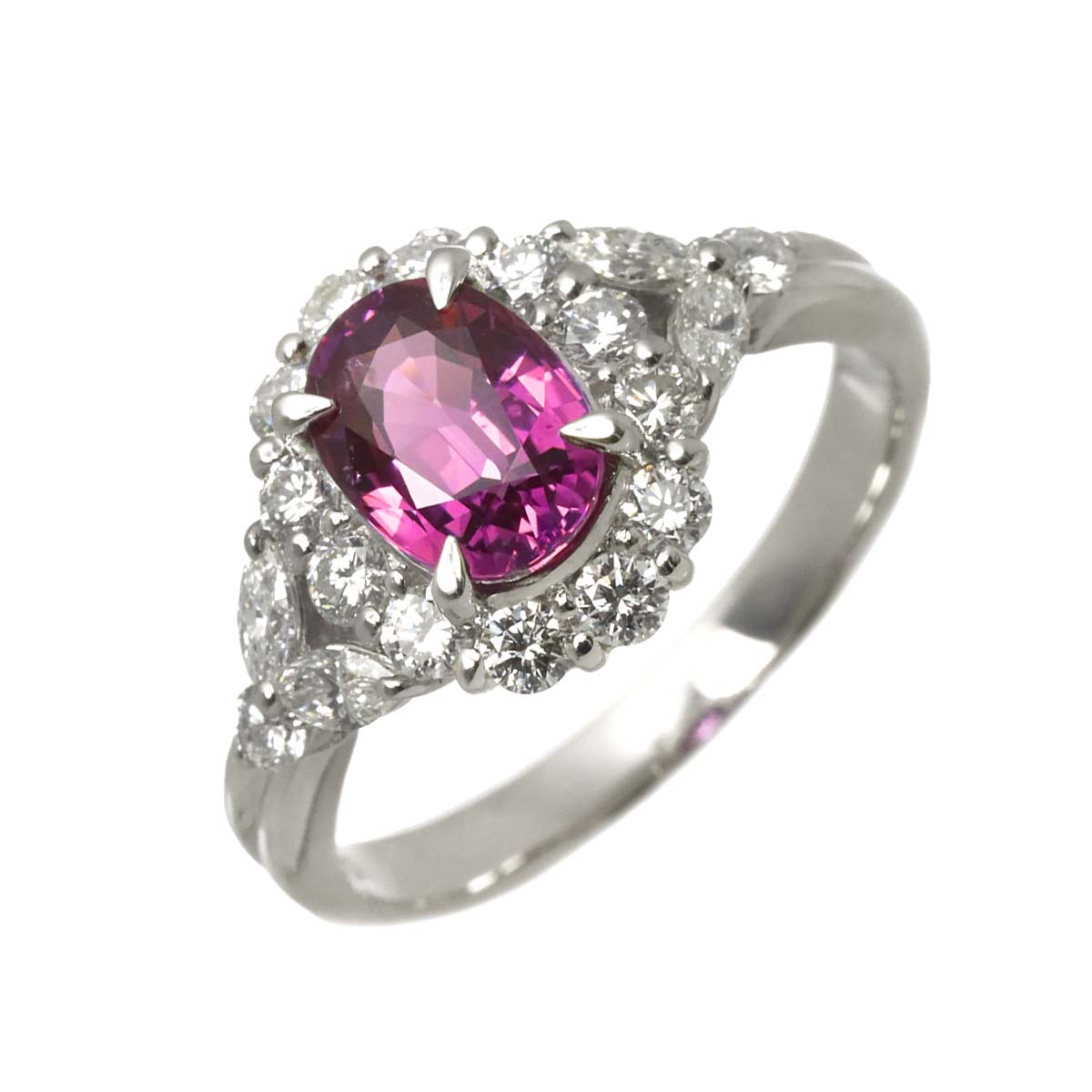 Sapphire 2.13ct Diamond 1.00ct Ring Pt Platinum size8.25-8.75(US)