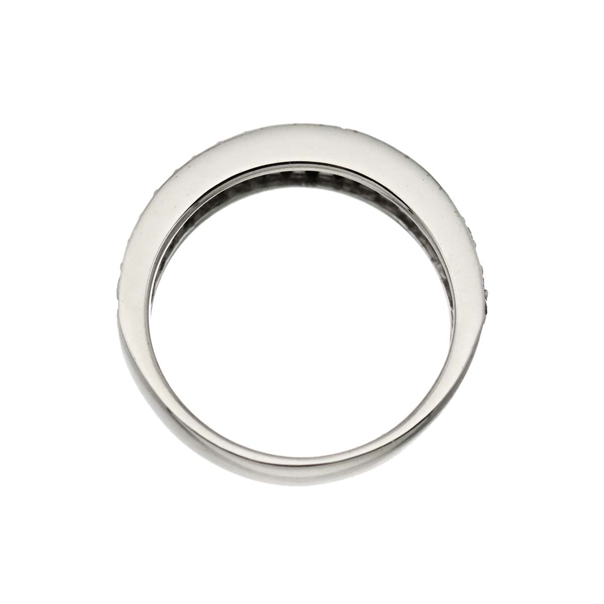 Diamond 0.63ct Ring 18K K18 WG White Gold size5.25-5.5(US)