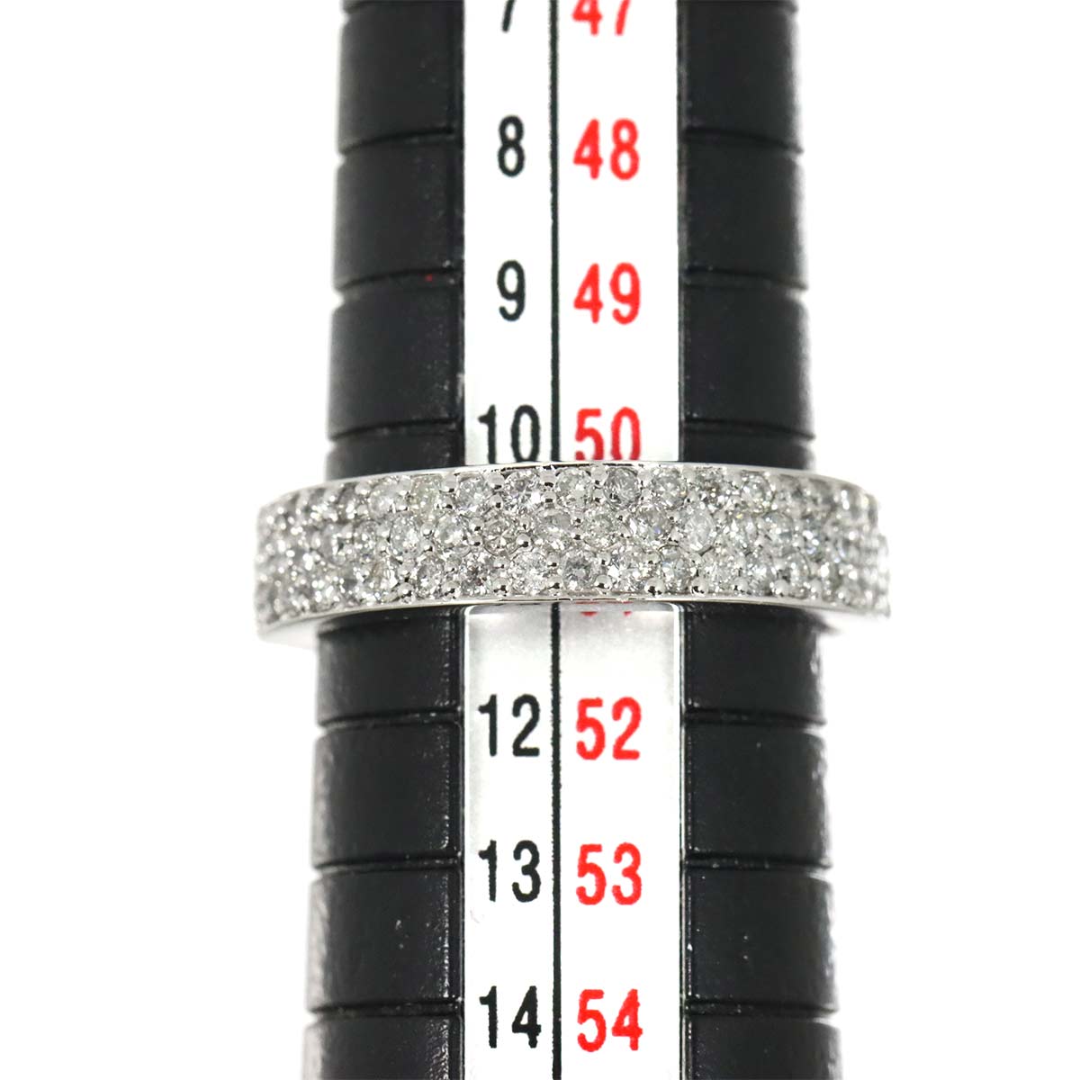 Diamond 0.63ct Ring 18K K18 WG White Gold size5.25-5.5(US)