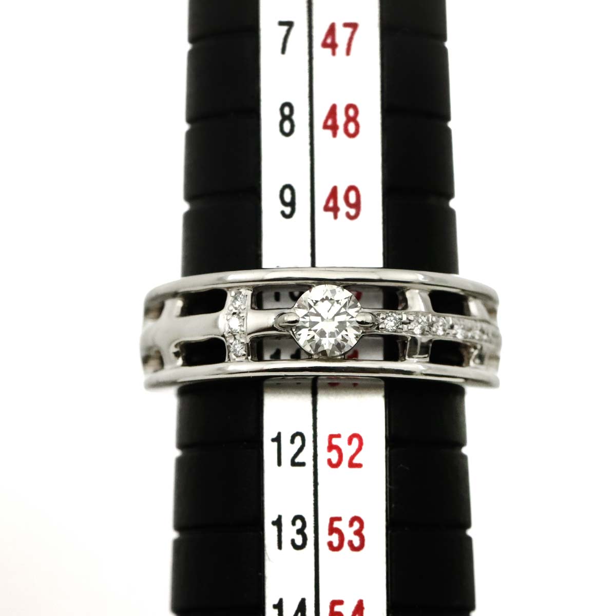 Diamond 0.23ct H/VVS2/EX 0.05ct Ring Pt Platinum size5.25(US)