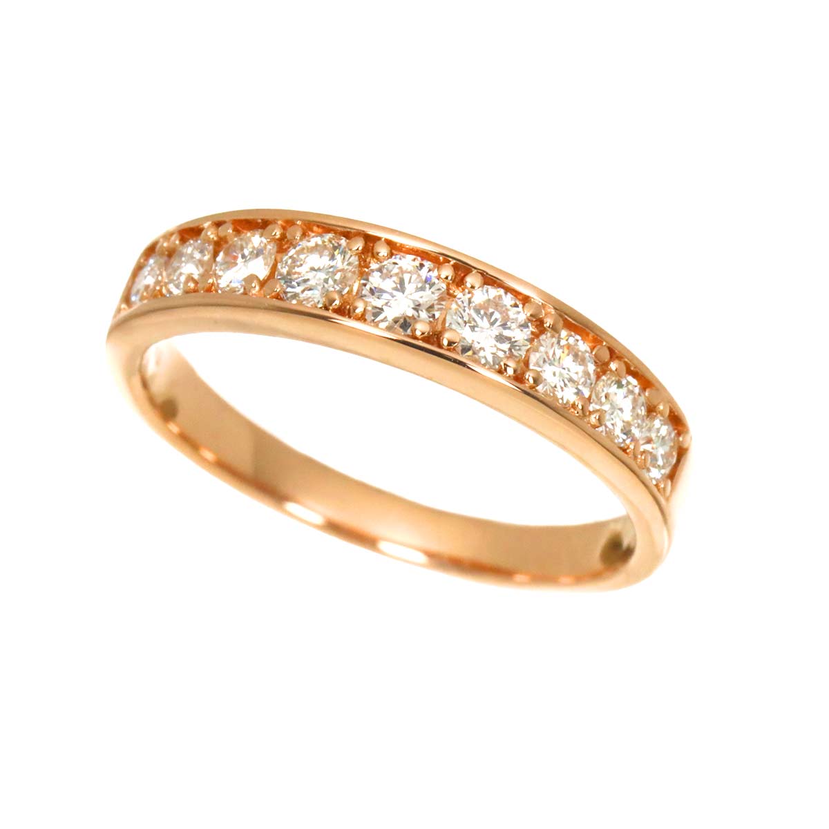 Diamond 0.519ct Ring 18K PG Pink Gold 750 Size5.5-5.75(US)