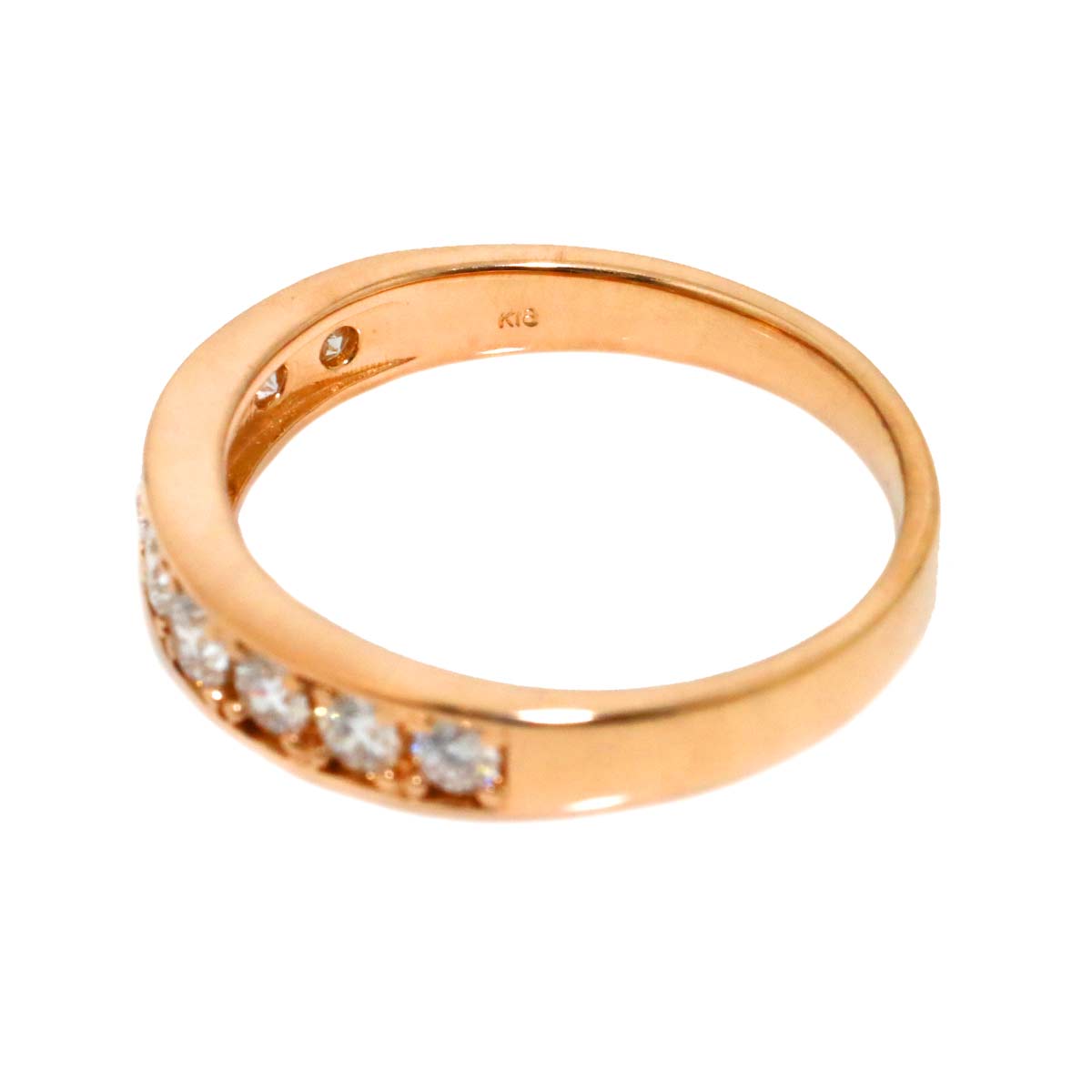 Diamond 0.519ct Ring 18K PG Pink Gold 750 Size5.5-5.75(US)