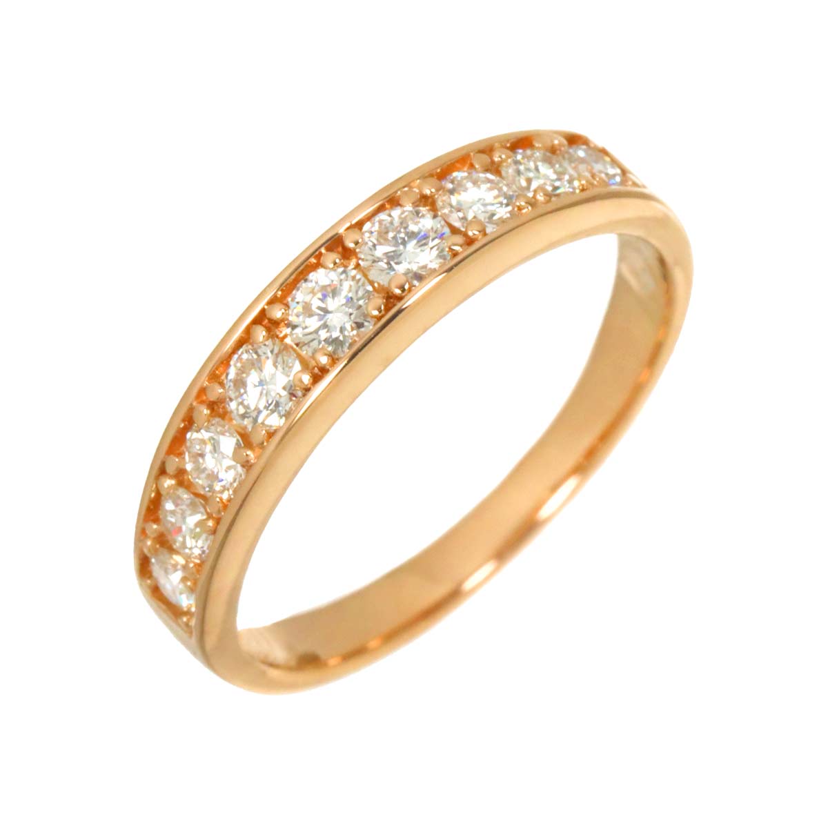 Diamond 0.519ct Ring 18K PG Pink Gold 750 Size5.5-5.75(US)
