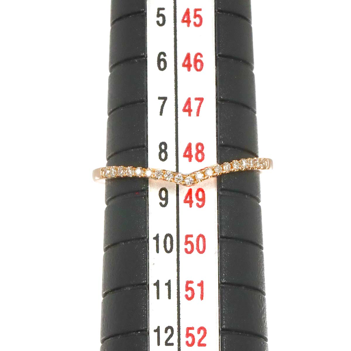 Diamond 0.065ct Ring 18K PG Pink Gold 750 Size4.5(US)
