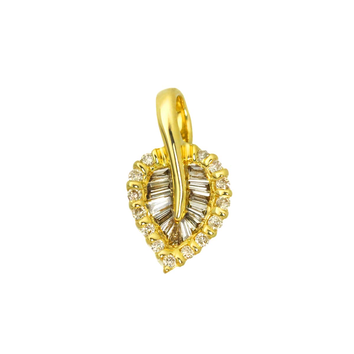 Diamond 0.30ct Pendant 18K YG Yellow Gold 750