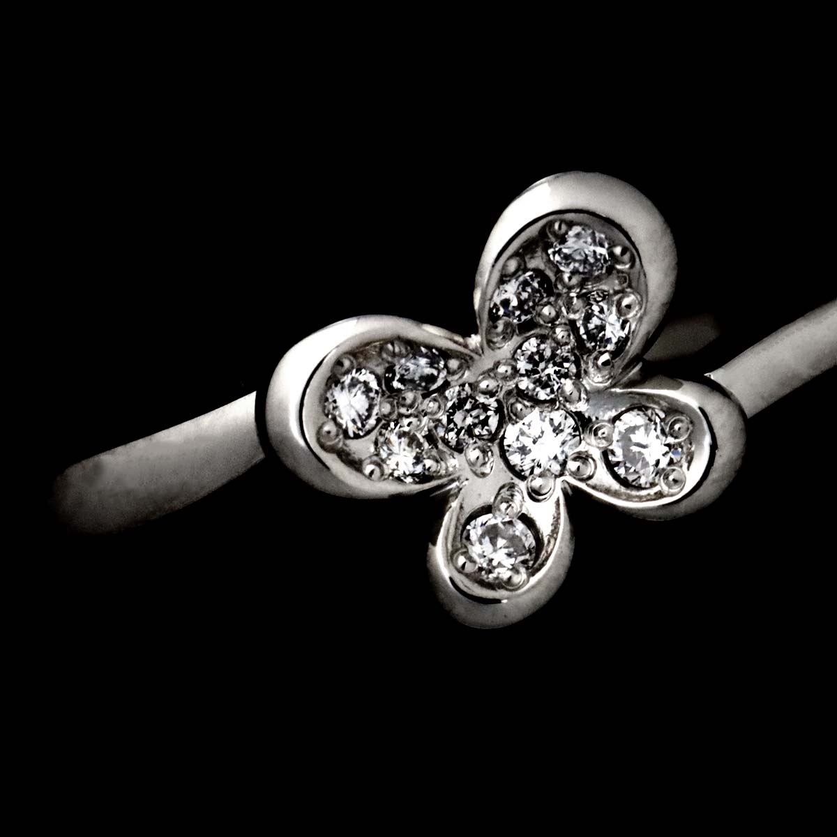 Diamond Ring Pt Platinum size4.75-5(US)