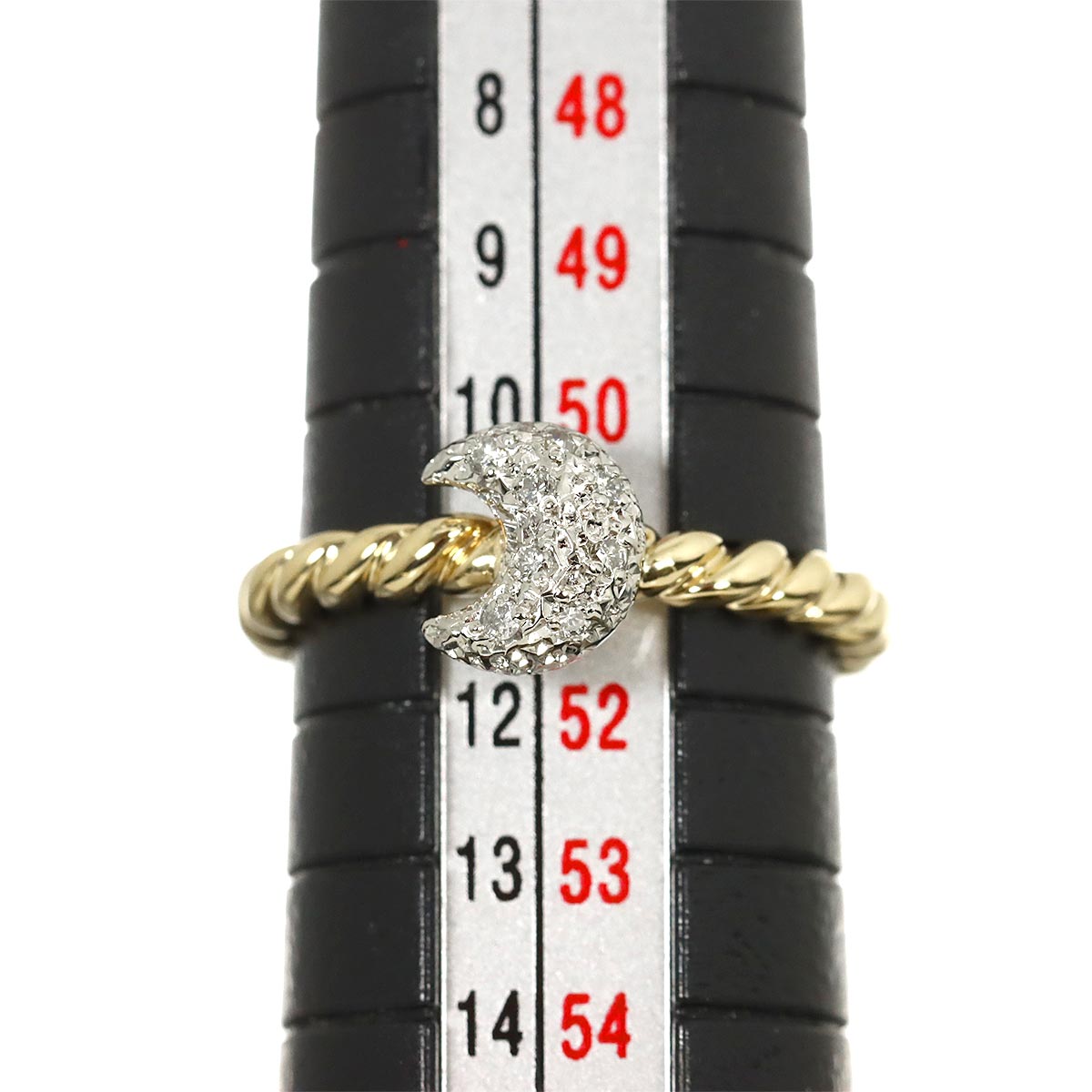 As Time Diamond Ring 18K YG 750 Pt size5.5-5.75(US)