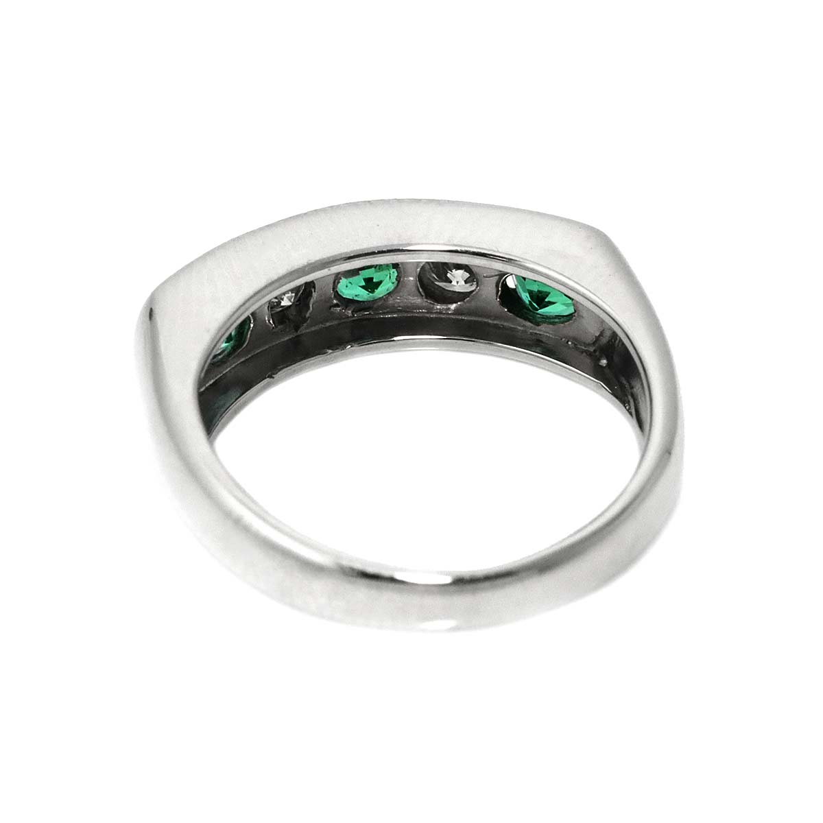 Emerald 0.59ct Diamond 0.37ct Ring Pt Platinum size4.75-5(US)