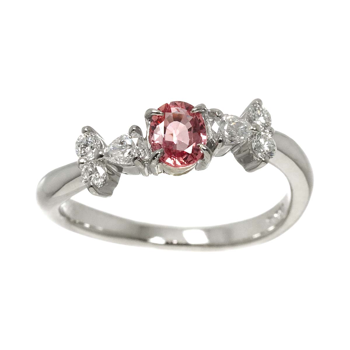 Sapphire 0.435ct Diamond 0.28ct Ring Pt Platinum 5.75-6(US)