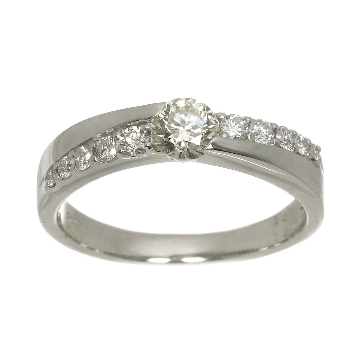 Diamond 0.36ct/0.20ct Ring Pt Platinum size5.5-5.75(US)