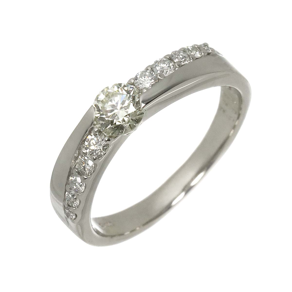 Diamond 0.36ct/0.20ct Ring Pt Platinum size5.5-5.75(US)