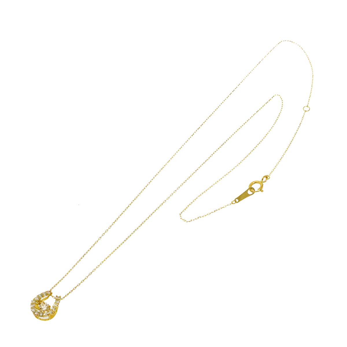 Diamond 0.30ct Necklace 18K YG Yellow Gold 750