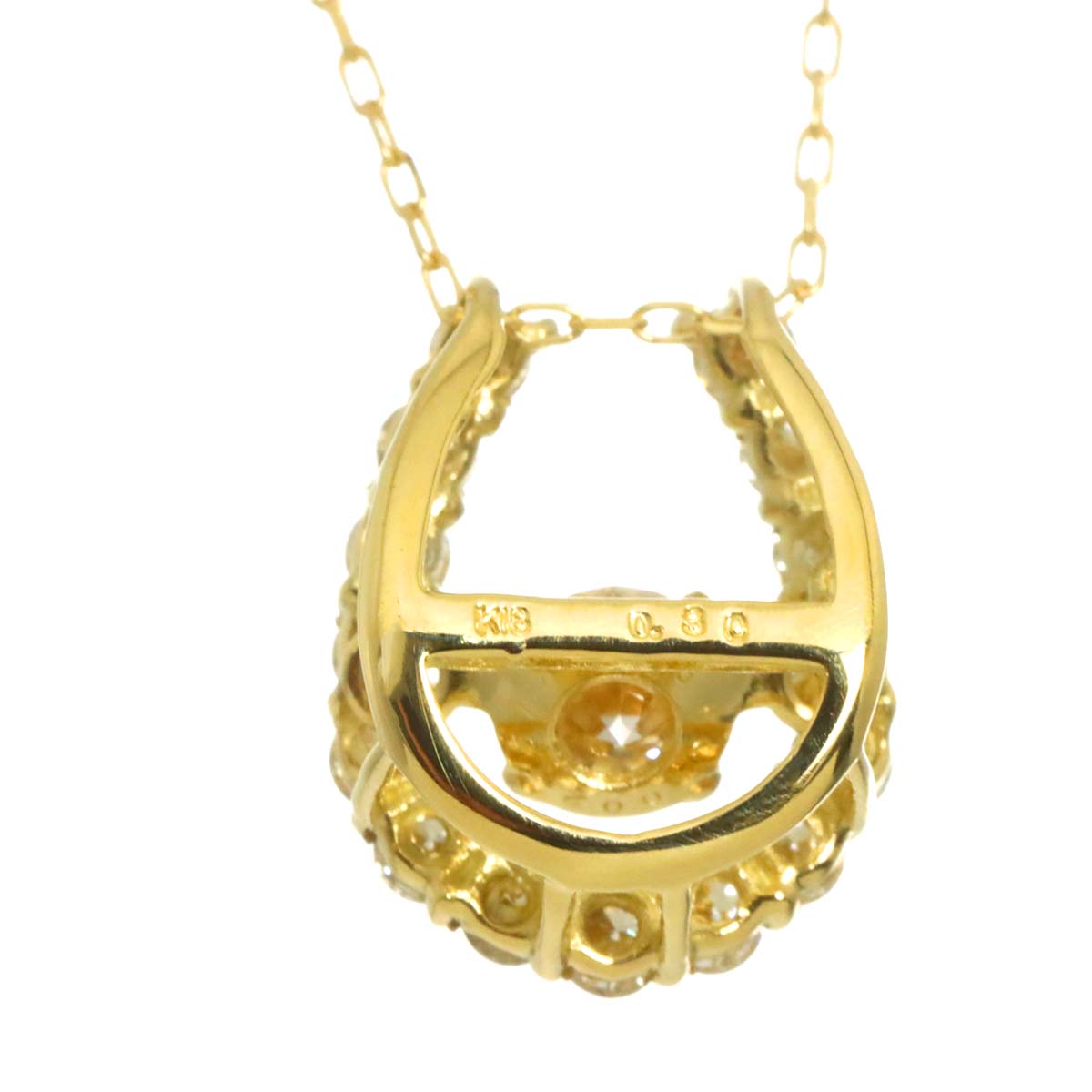 Diamond 0.30ct Necklace 18K YG Yellow Gold 750