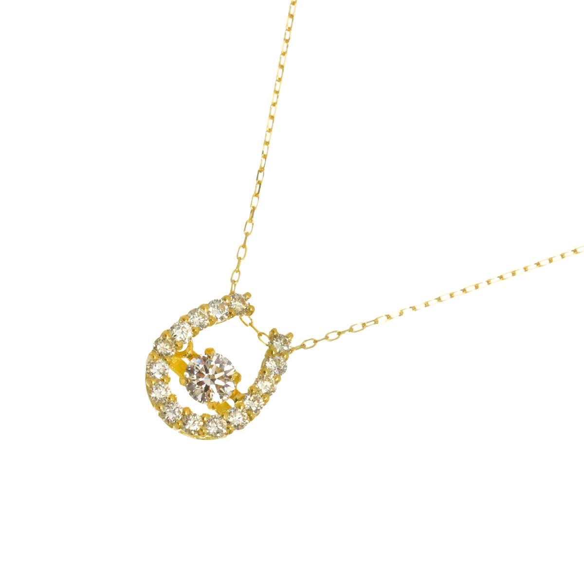 Diamond 0.30ct Necklace 18K YG Yellow Gold 750
