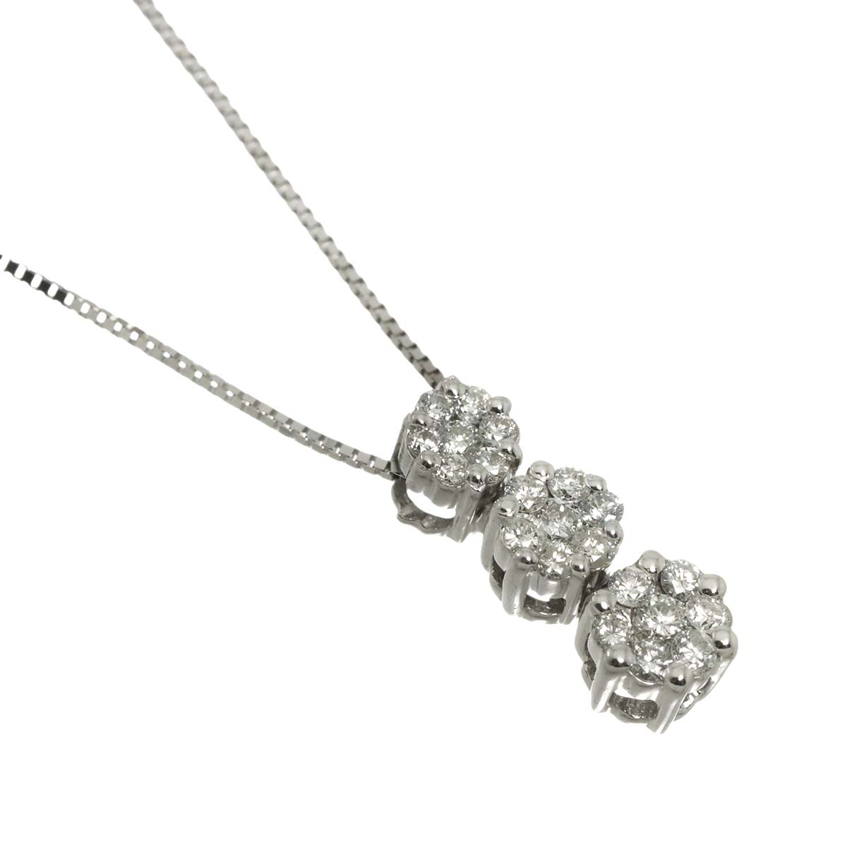 Diamond 0.30ct Necklace 18K WG White Gold 750