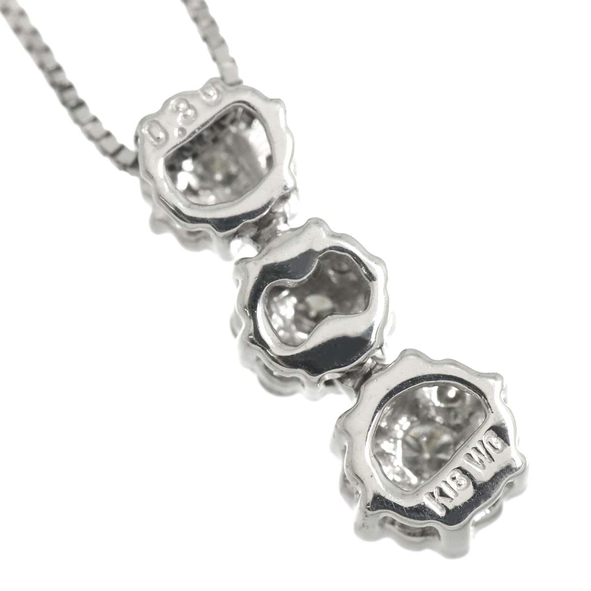 Diamond 0.30ct Necklace 18K WG White Gold 750