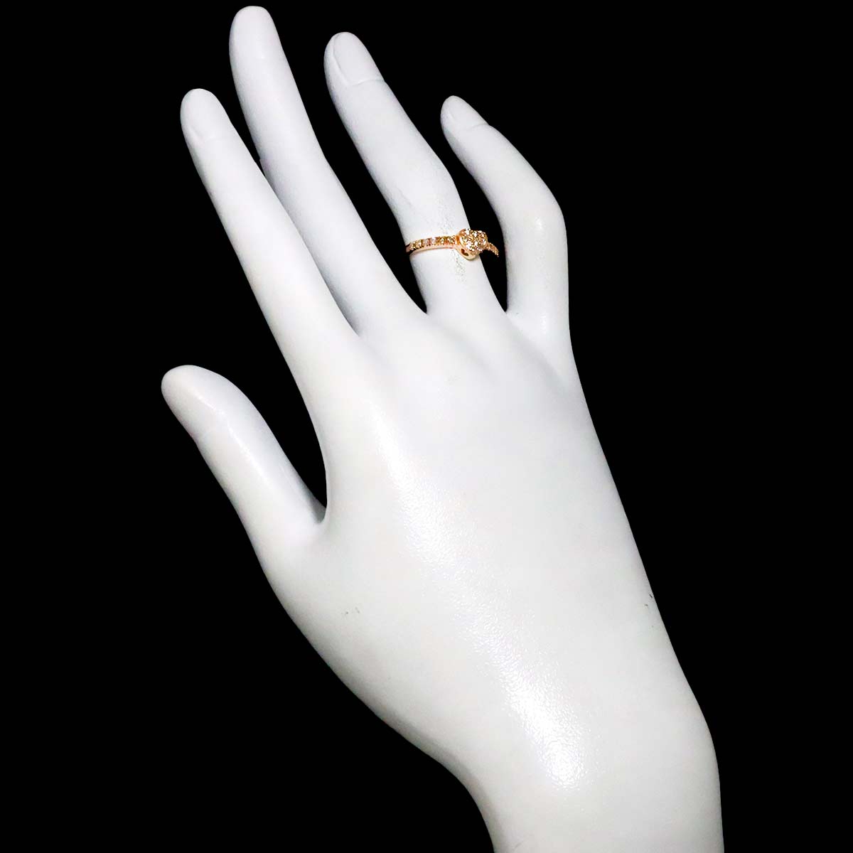 Diamond 0.30ct Ring 18K PG Pink Gold 750 Size5-5.25(US)