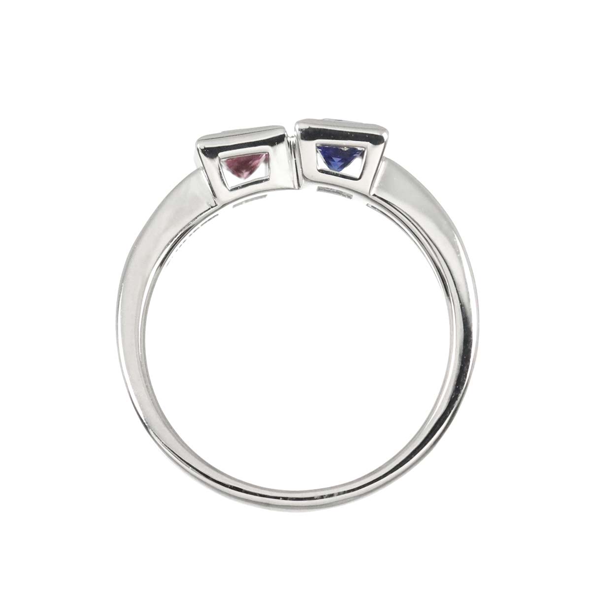 Sapphire 0.51ct/0.50ct Diamond 0.25ct Ring Pt Platinum size7.25(US)
