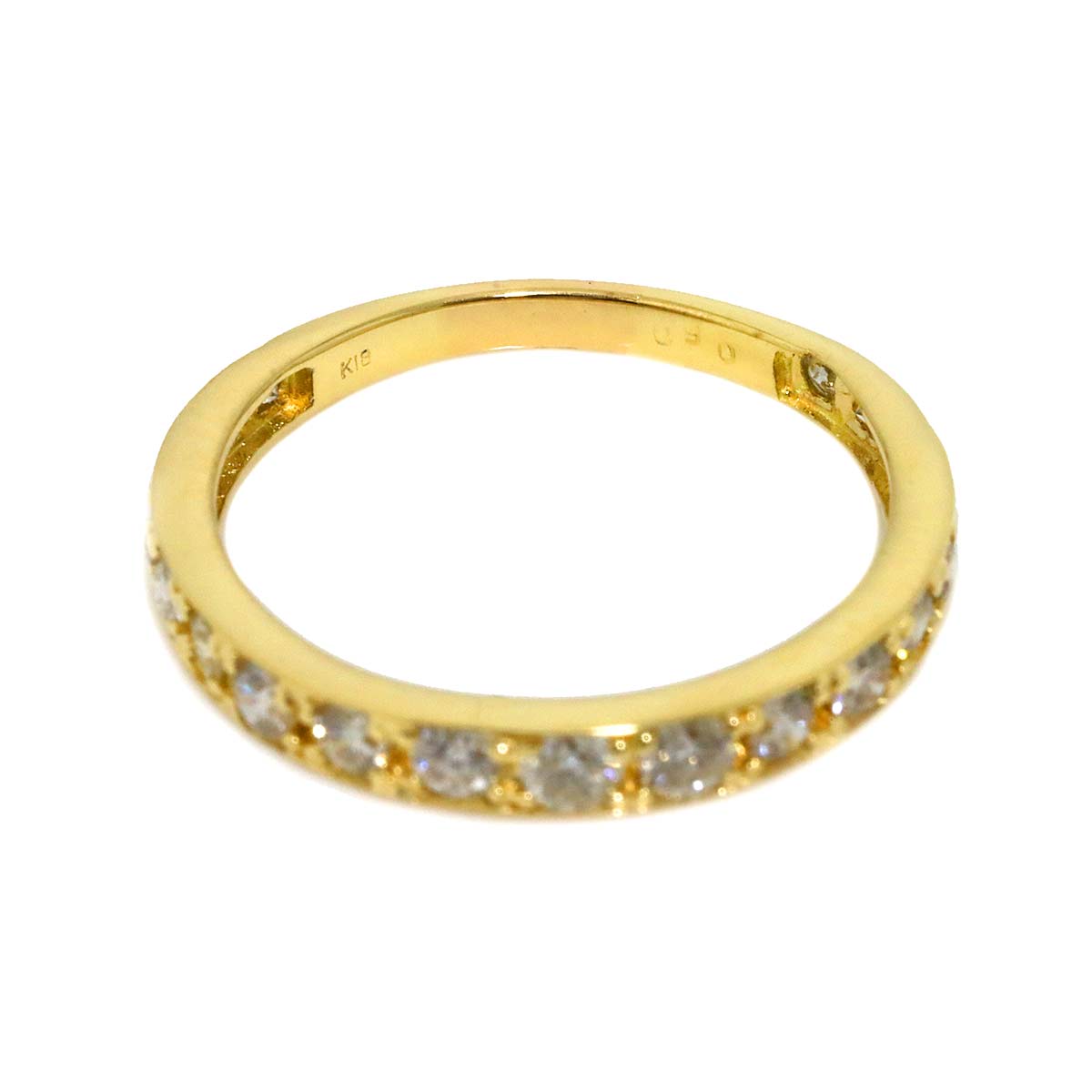 Diamond 0.50ct Ring 18K YG Yellow Gold 750 size5.25(US)