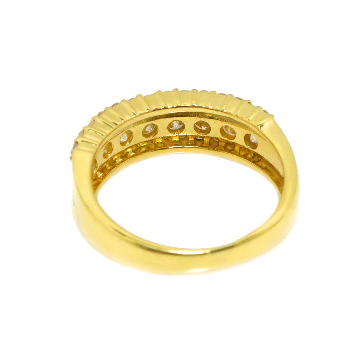 Diamond 0.50ct Ring 18K YG Yellow Gold 750 size2.75-3(US)