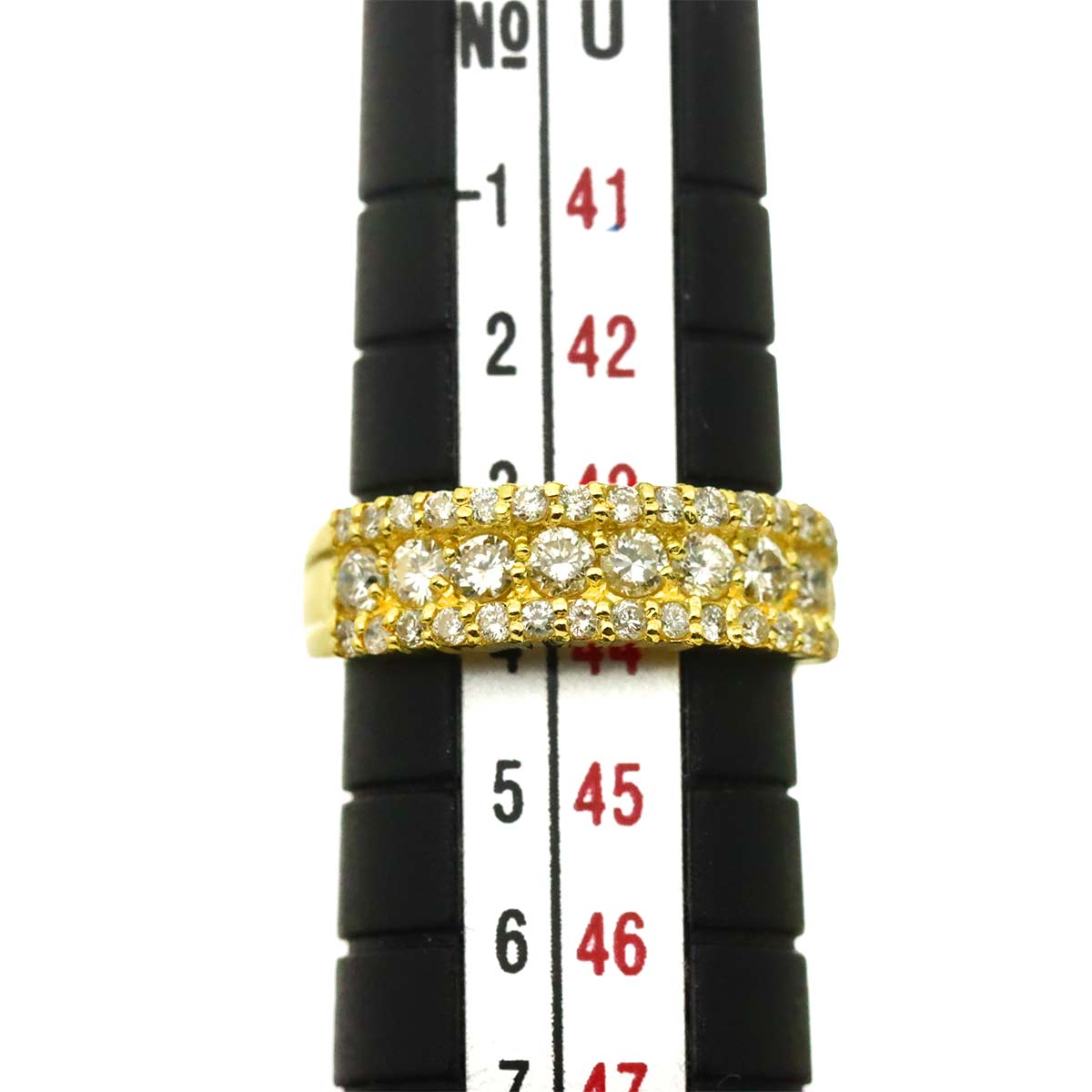 Diamond 0.50ct Ring 18K YG Yellow Gold 750 size2.75-3(US)
