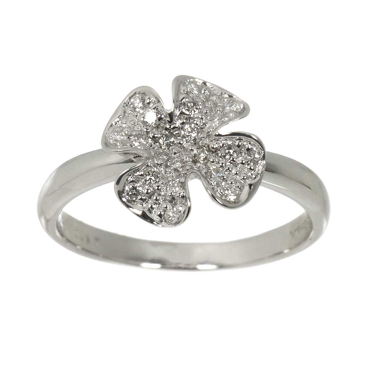 Diamond 0.17ct Ring 18K WG 750 Size6.25-6.5(US)