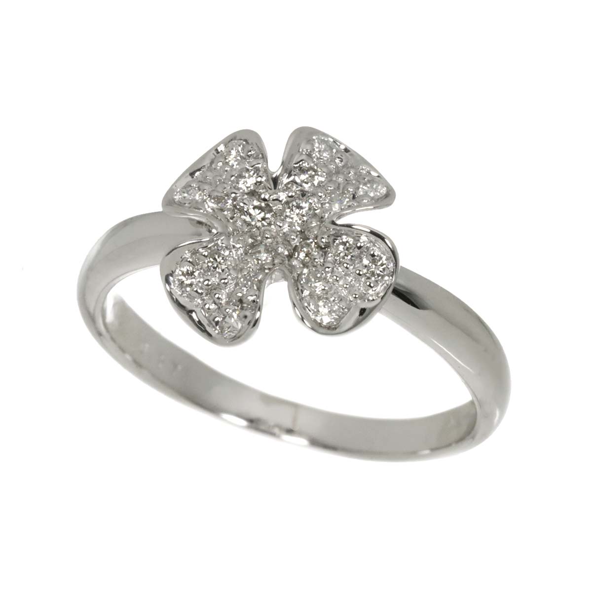 Diamond 0.17ct Ring 18K WG 750 Size6.25-6.5(US)