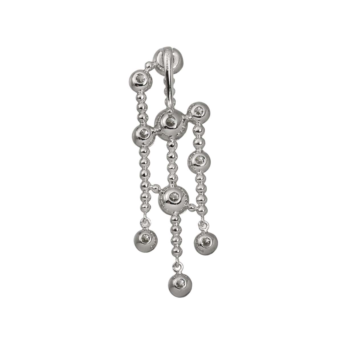 Diamond 0.71ct Pendant Top 18K K18 WG White Gold 750