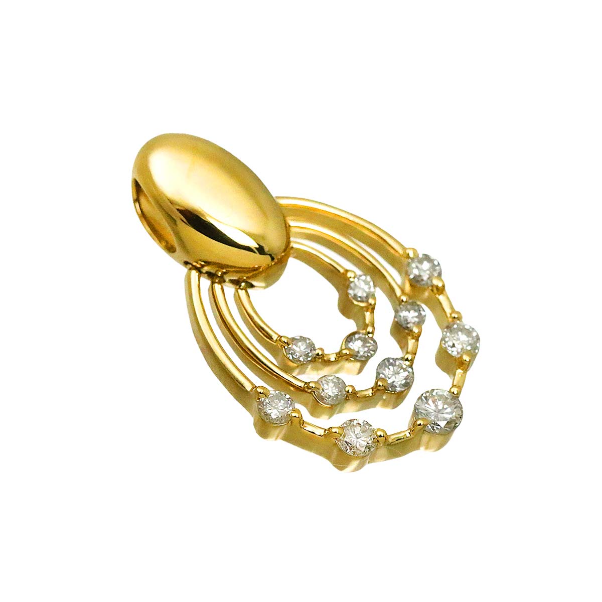 Diamond 0.50ct Pendant 18K YG Yellow Gold 750
