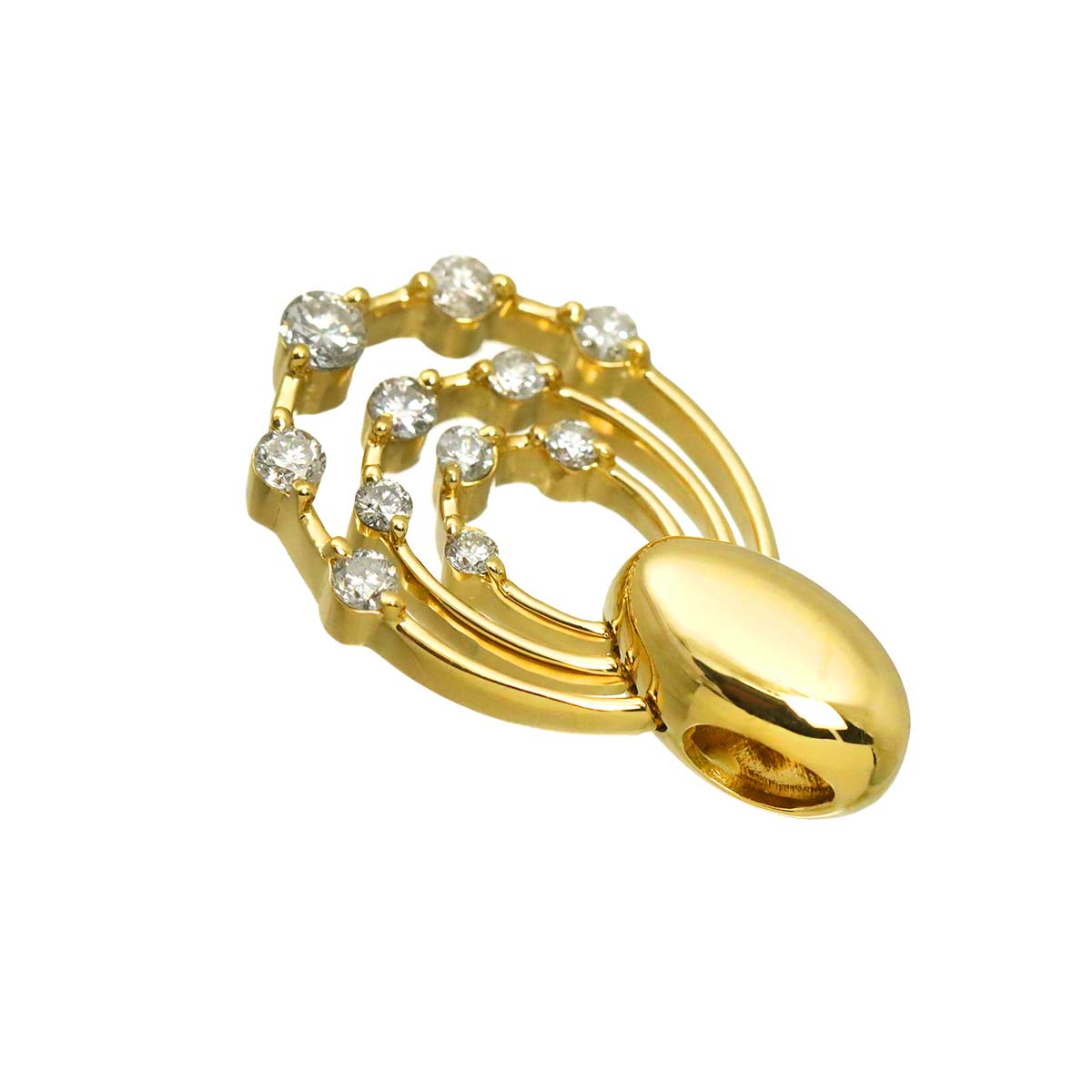 Diamond 0.50ct Pendant 18K YG Yellow Gold 750