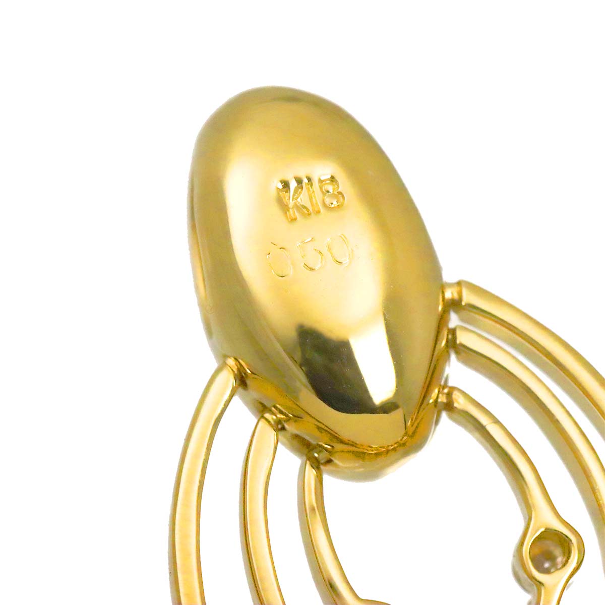 Diamond 0.50ct Pendant 18K YG Yellow Gold 750