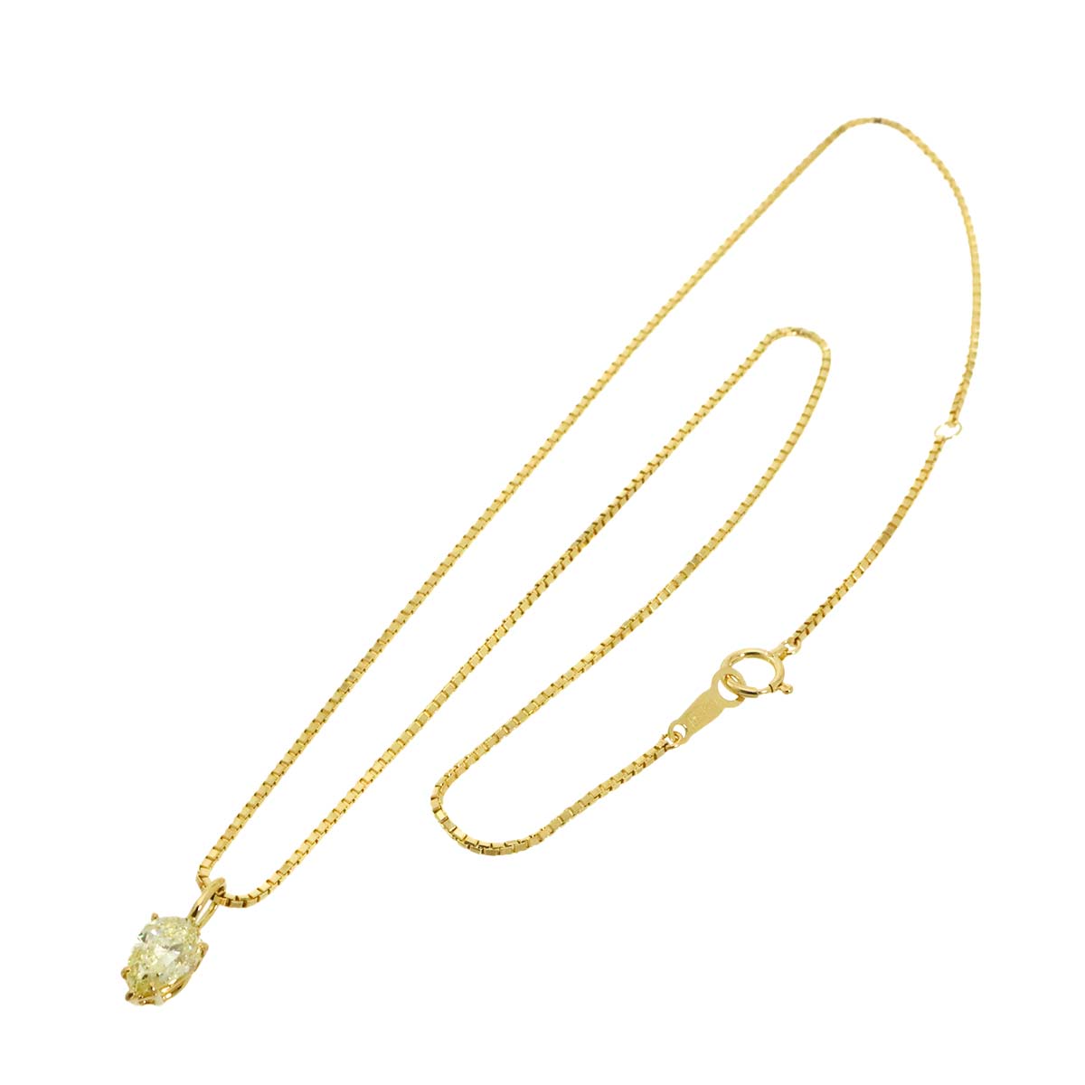 Diamond 1.009ct Necklace 18K Yellow Gold 750